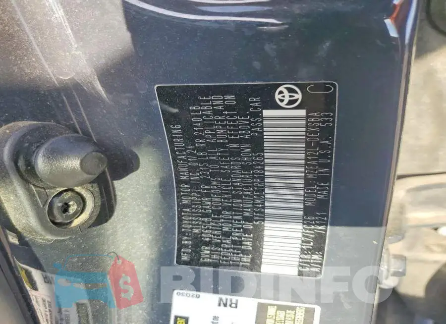 5YFS4MCE1RP184265 Photo# 12