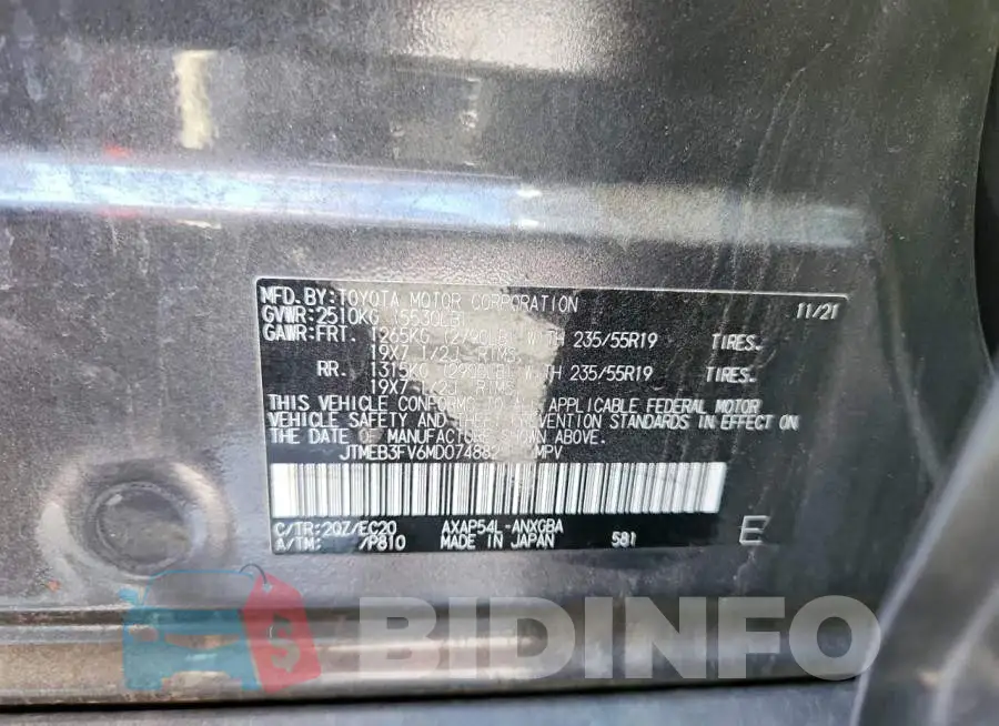 JTMEB3FV6MD074882 Photo# 12
