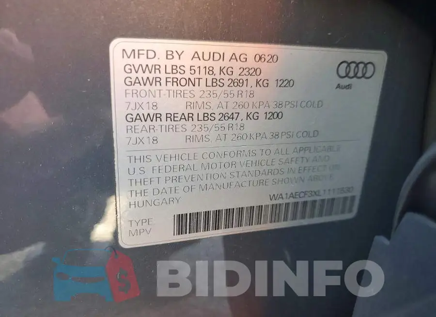 WA1AECF3XL1111530 Photo# 13