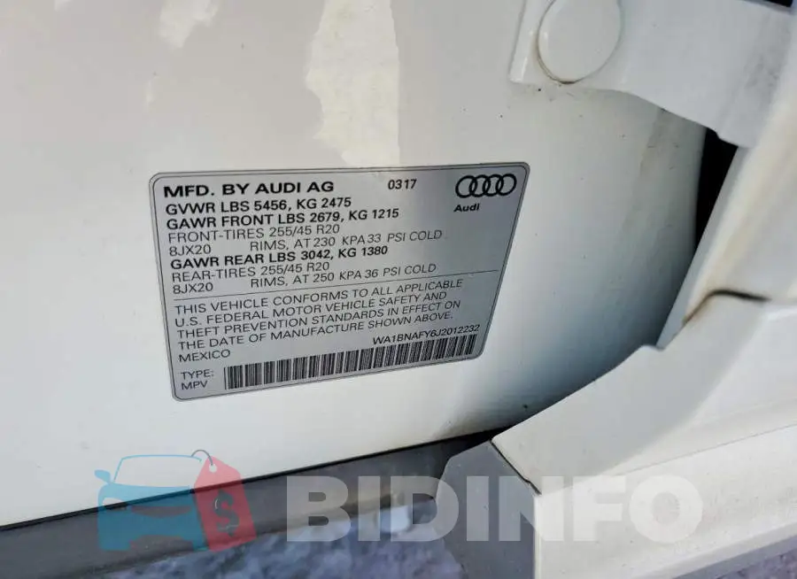 WA1BNAFY6J2012232 Photo# 12