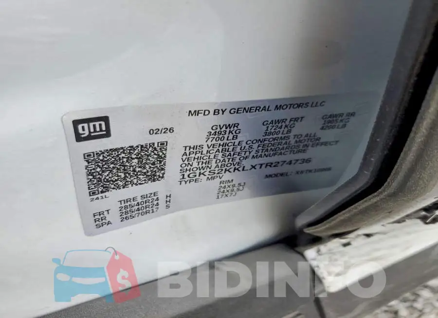 1GKS2KKLXTR274736 Photo# 12