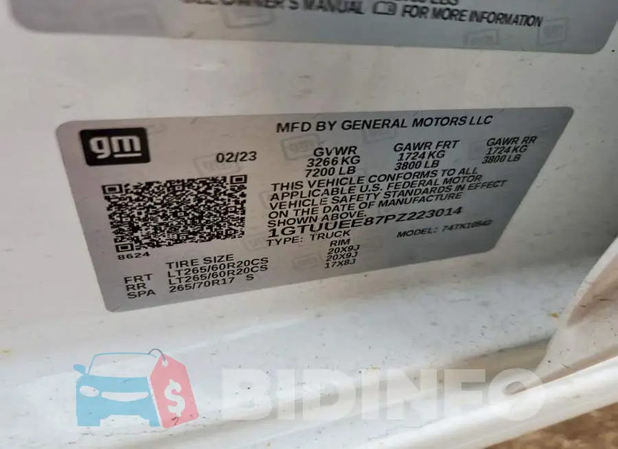 1GTUUEE87PZ223014 Photo# 12