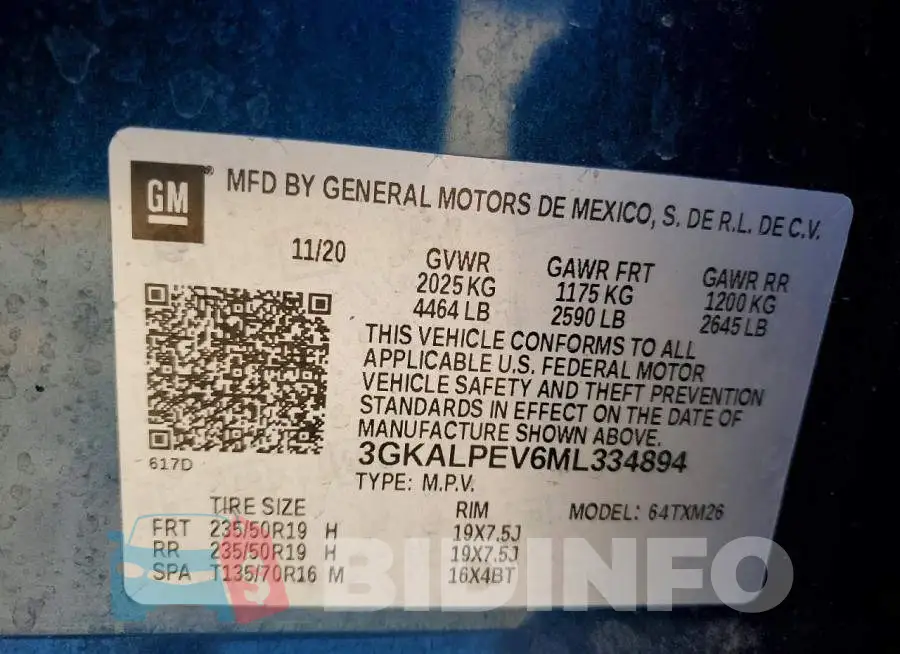 3GKALPEV6ML334894 Photo# 12