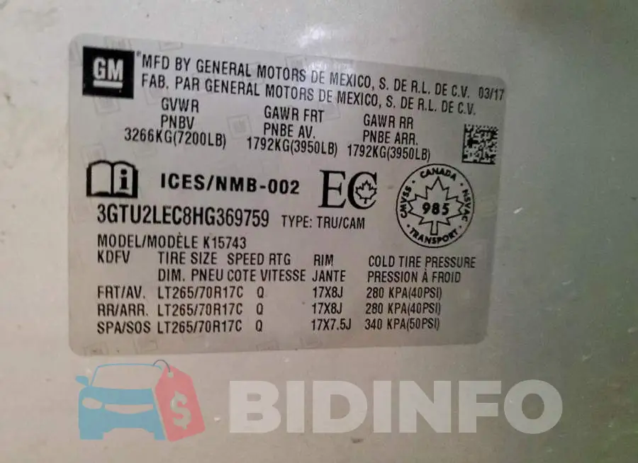 3GTU2LEC8HG369759 Photo# 12