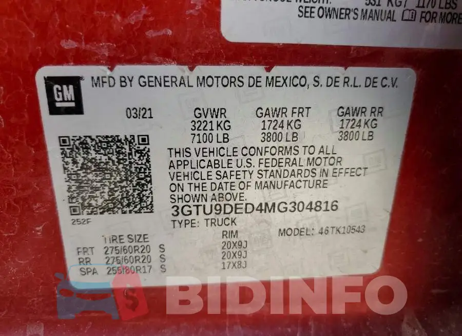 3GTU9DED4MG304816 Photo# 13