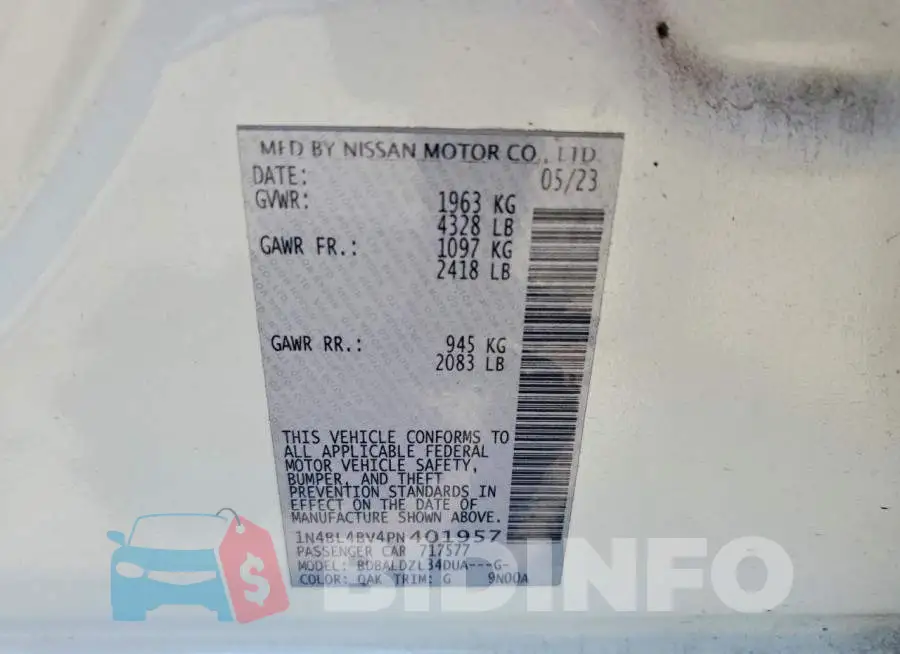 1N4BL4BV4PN401957 Photo# 13