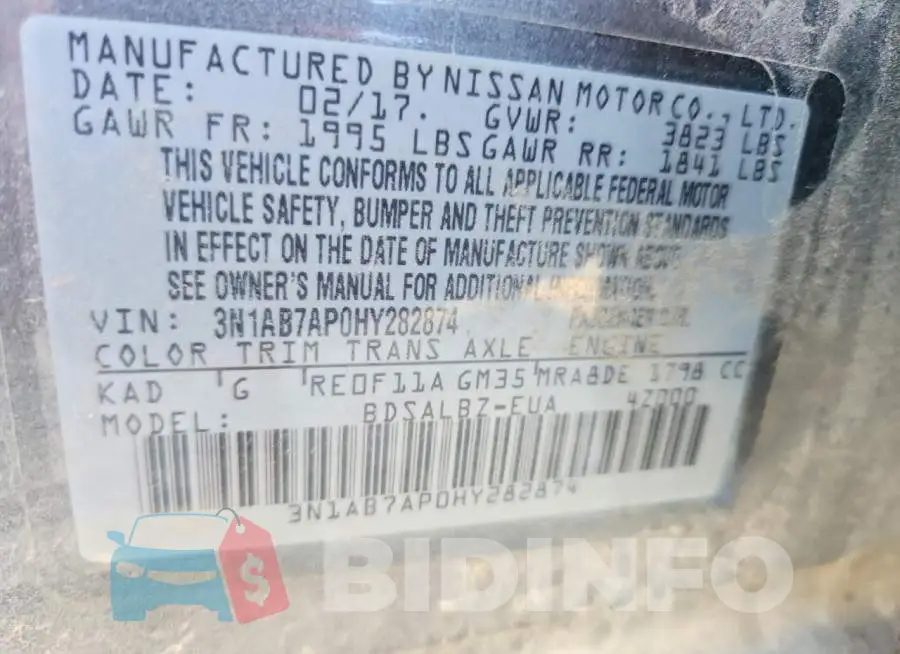 3N1AB7AP0HY282874 Photo# 12