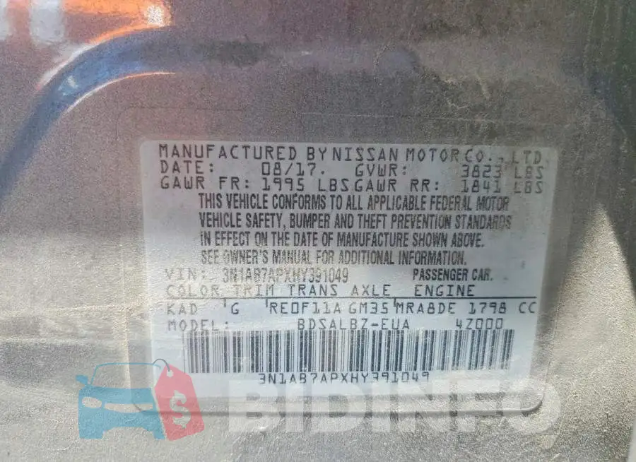 3N1AB7APXHY391049 Photo# 12