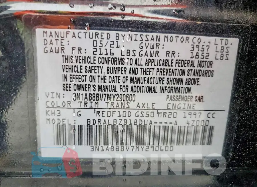 3N1AB8BV7MY290600 Photo# 12