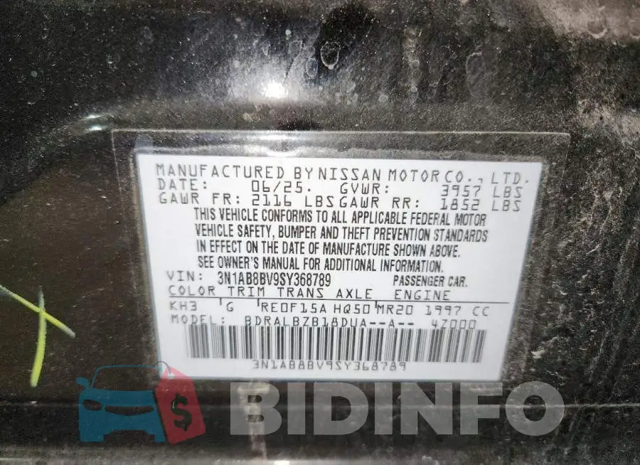 3N1AB8BV9SY368789 Photo# 12