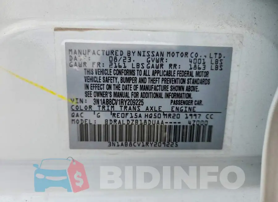 3N1AB8CV1RY209225 Photo# 12