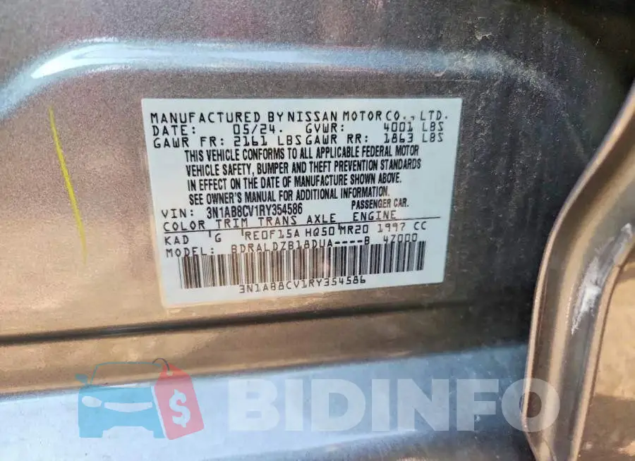3N1AB8CV1RY354586 Photo# 12