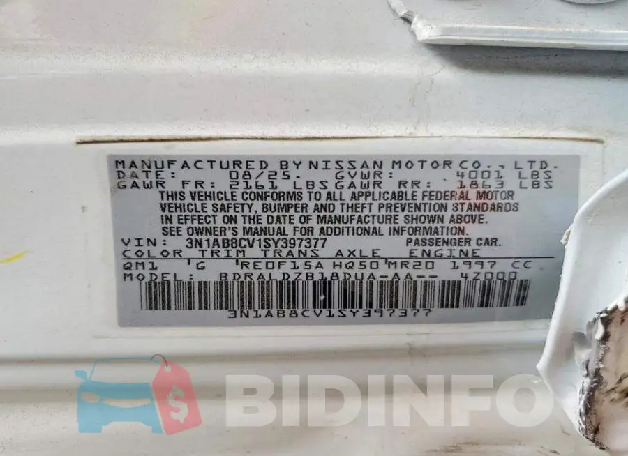 3N1AB8CV1SY397377 Photo# 13
