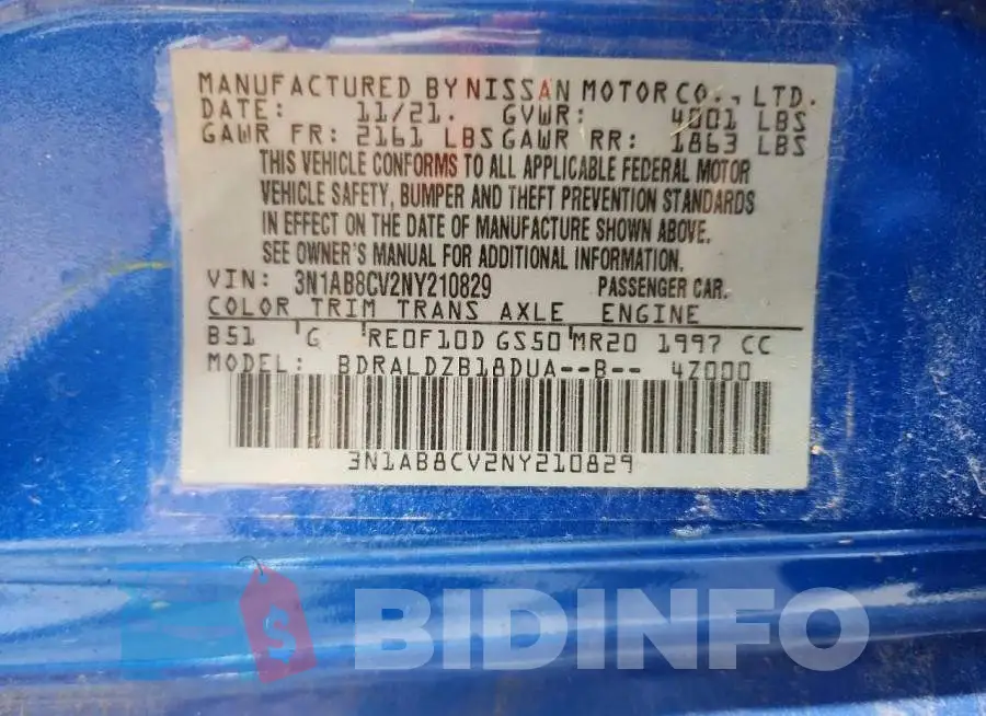 3N1AB8CV2NY210829 Photo# 12