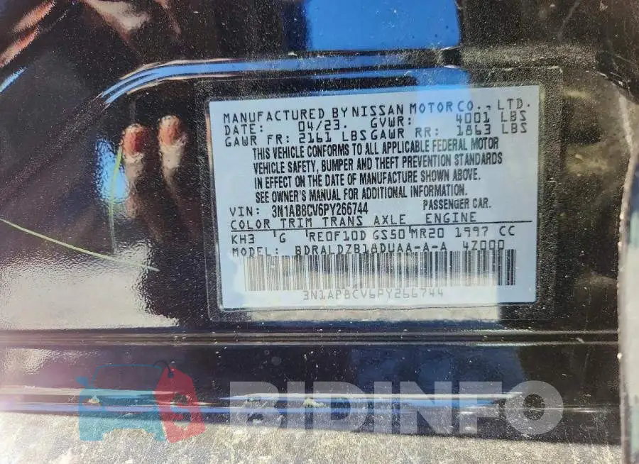 3N1AB8CV6PY266744 Photo# 12