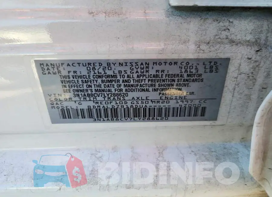 3N1AB8CV7LY288620 Photo# 12
