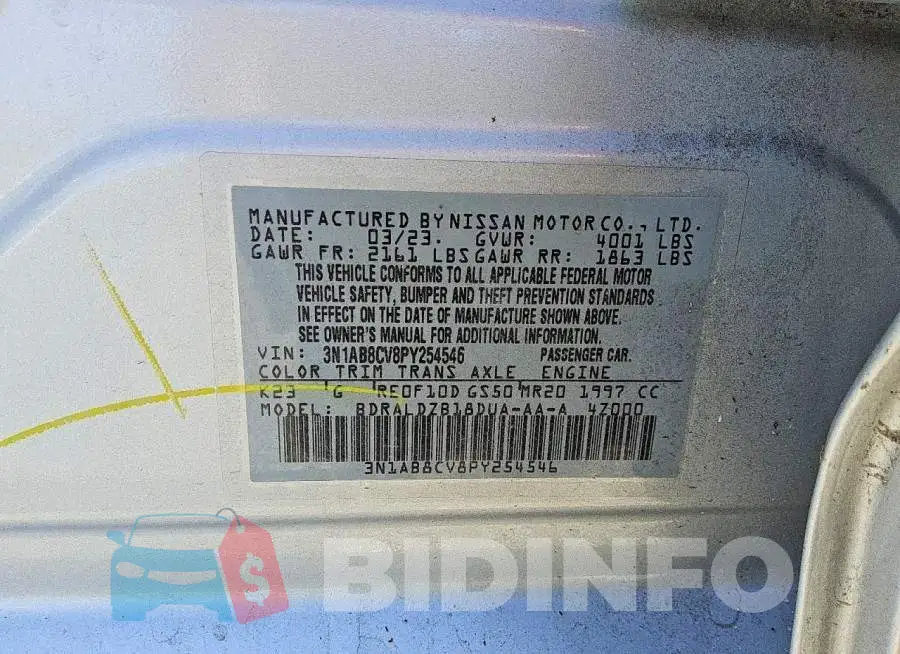 3N1AB8CV8PY254546 Photo# 12