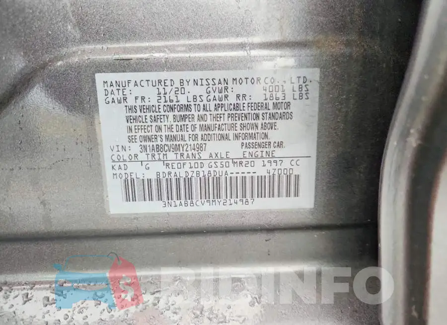 3N1AB8CV9MY214987 Photo# 12