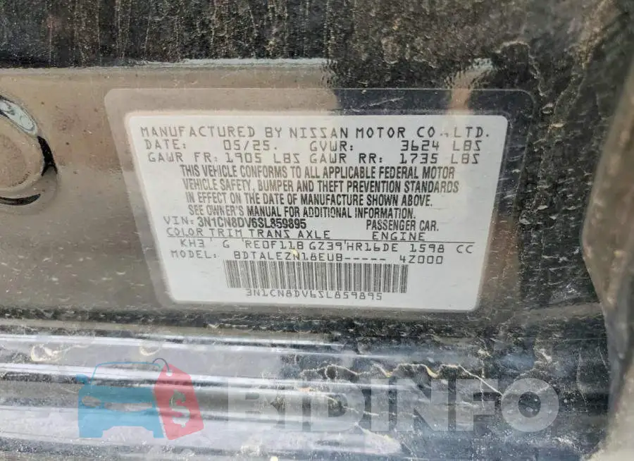 3N1CN8DV6SL859895 Photo# 12