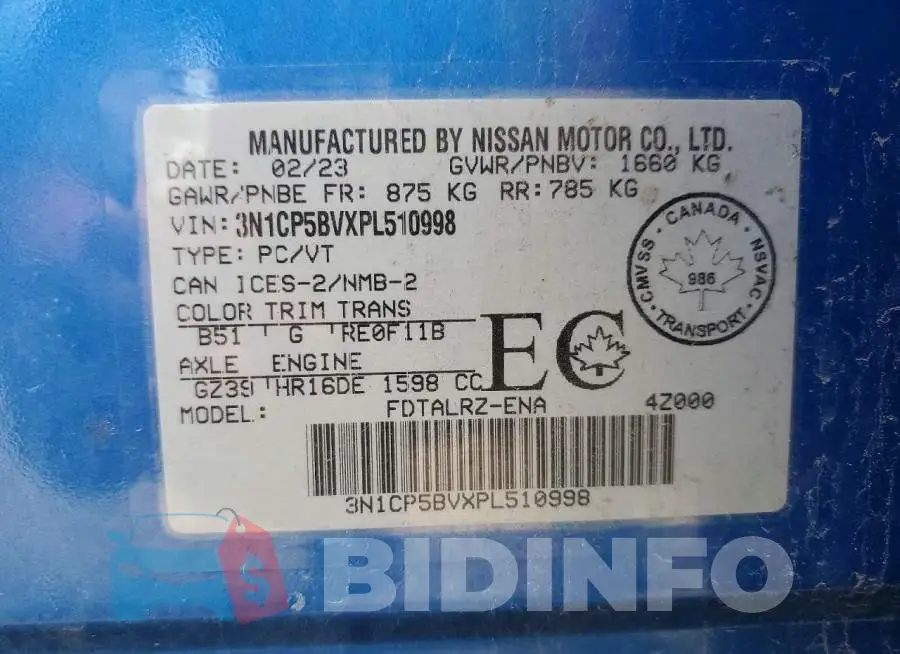 3N1CP5BVXPL510998 Photo# 13