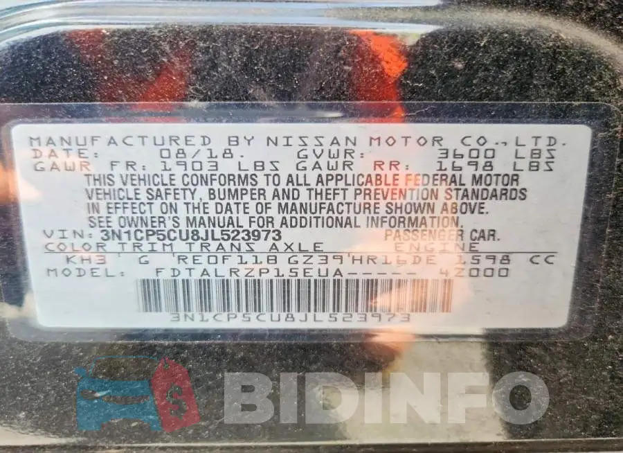 3N1CP5CU8JL523973 Photo# 13