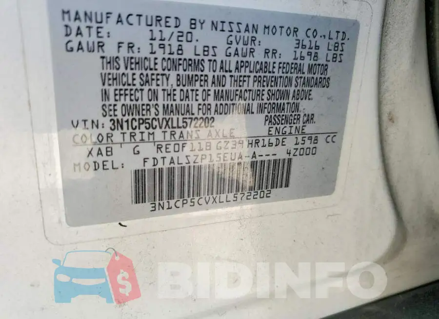 3N1CP5CVXLL572202 Photo# 13