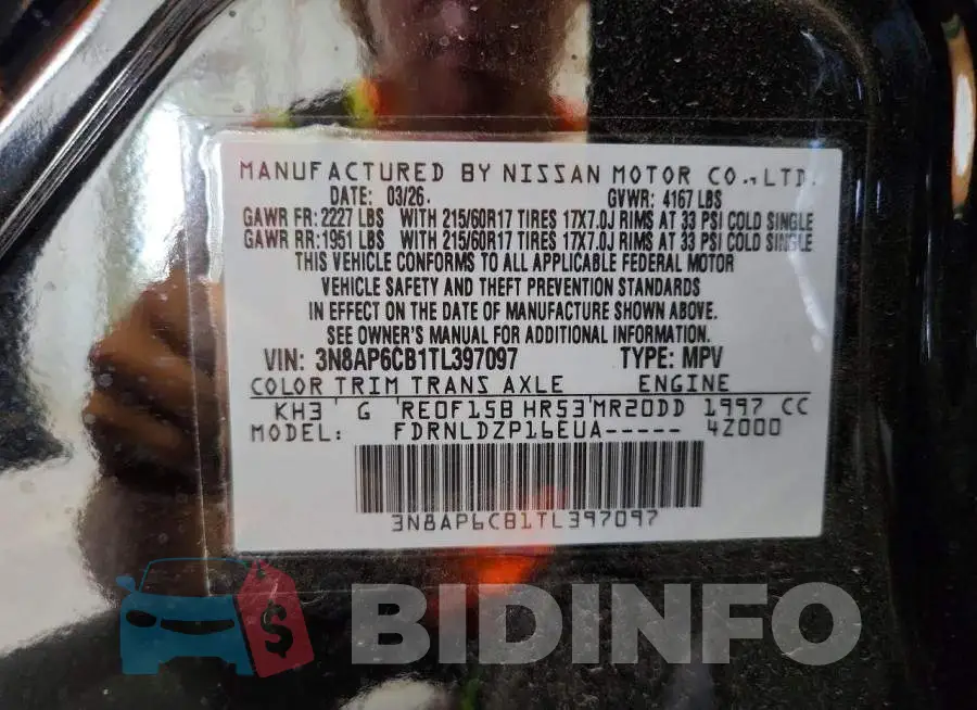 3N8AP6CB1TL397097 Photo# 14