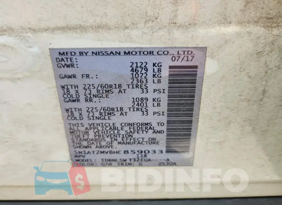 5N1AT2MV8HC859033 Photo# 13