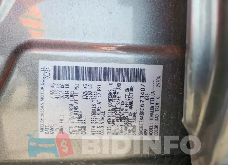 5N1BT3BA8RC673407 Photo# 12
