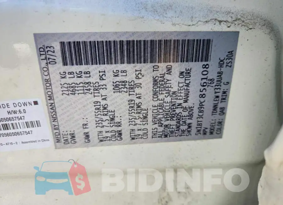 5N1BT3CB9PC856108 Photo# 13