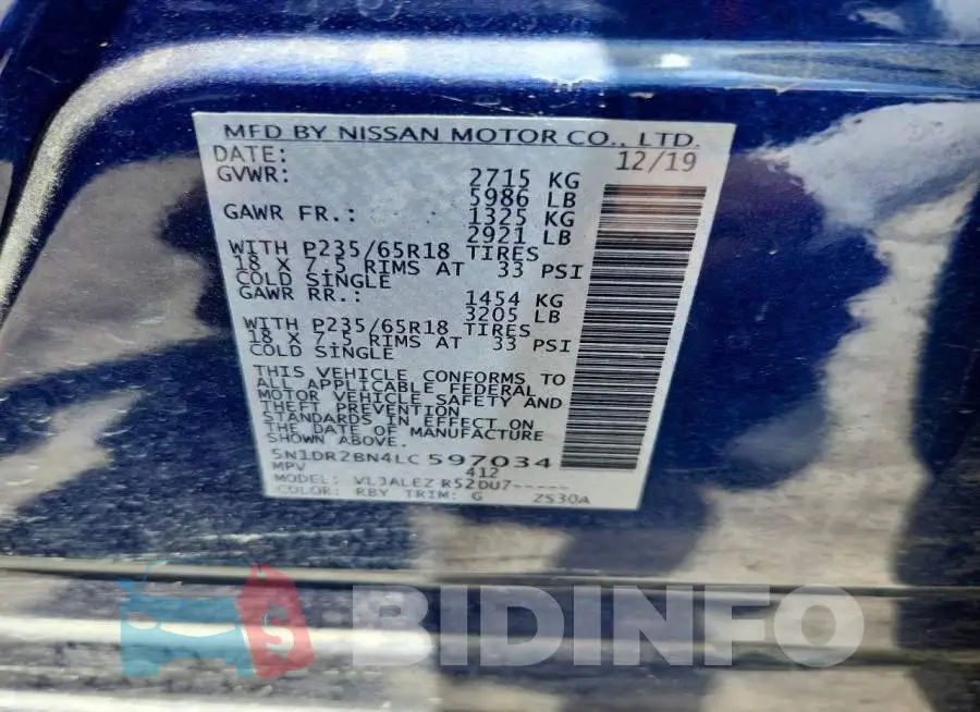 5N1DR2BN4LC597034 Photo# 12
