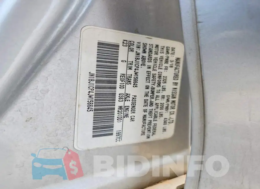 JN1BJ1CP4JW156645 Photo# 13