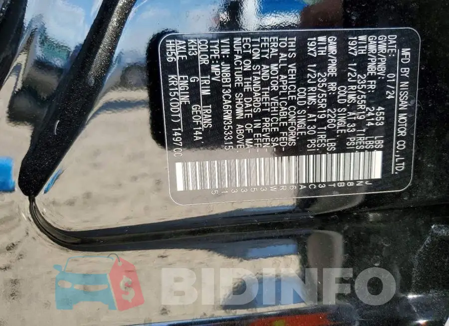 JN8BT3CA6RW353315 Photo# 13