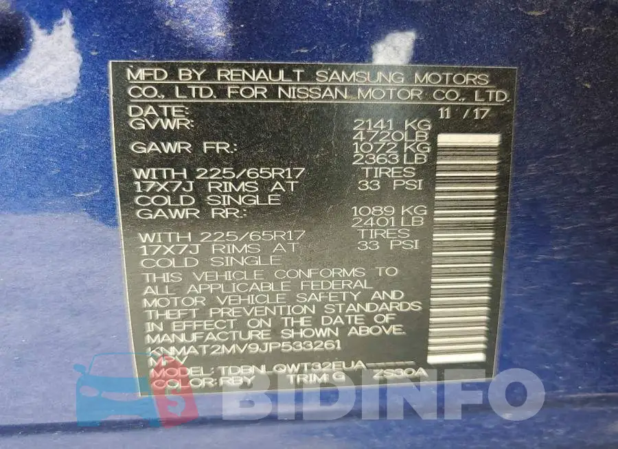 KNMAT2MV9JP533261 Photo# 13