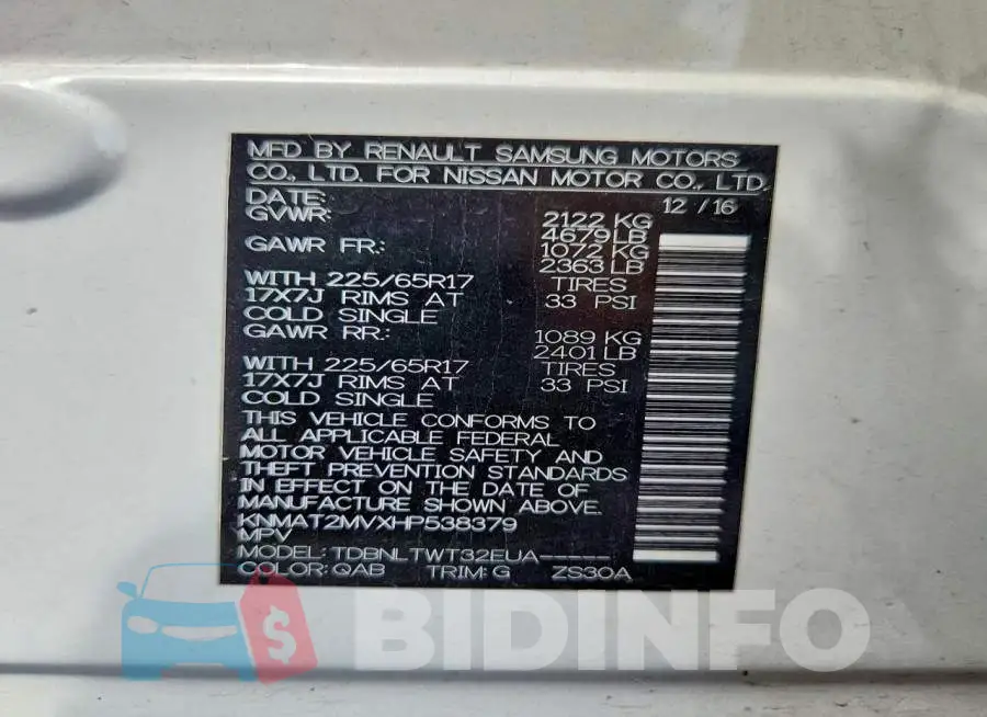 KNMAT2MVXHP538379 Photo# 12
