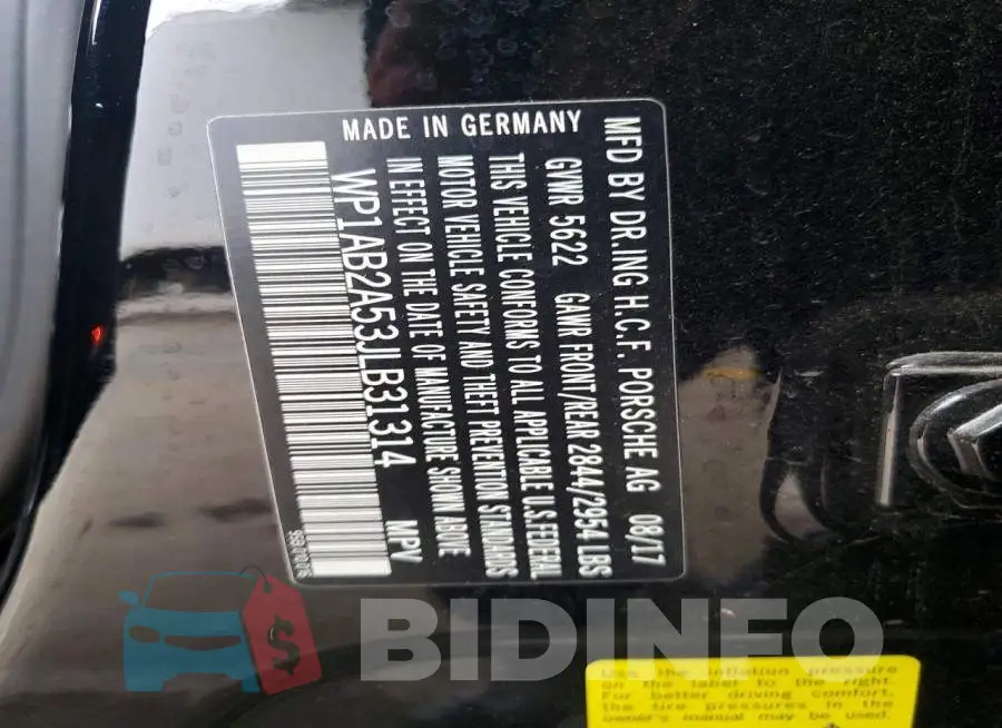 WP1AB2A53JLB31314 Photo# 12