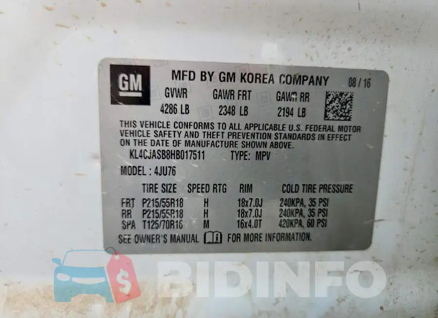KL4CJASB8HB017511 Photo# 12