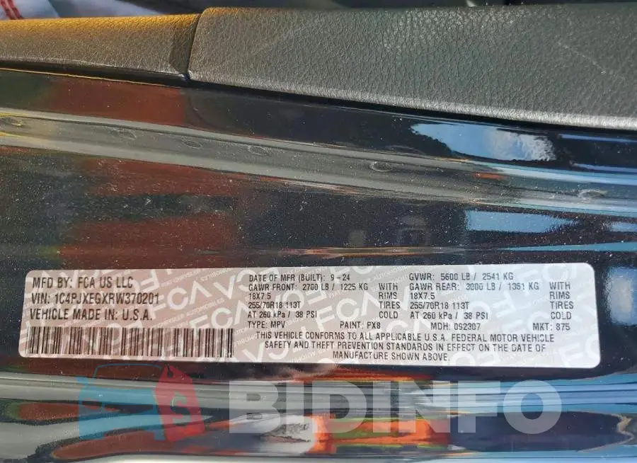 1C4PJXEGXRW370201 Photo# 14