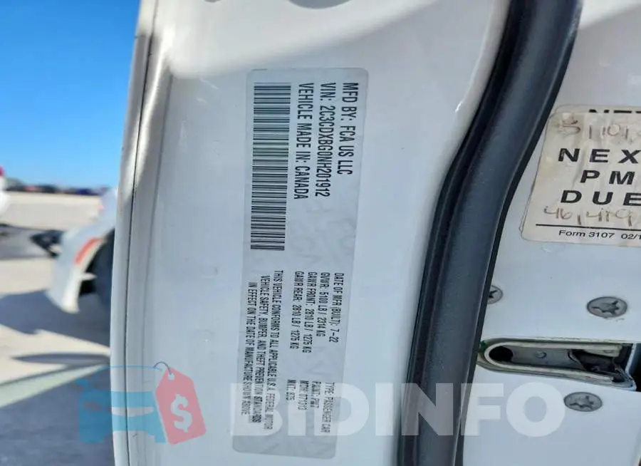 2C3CDXBG0NH201912 Photo# 13