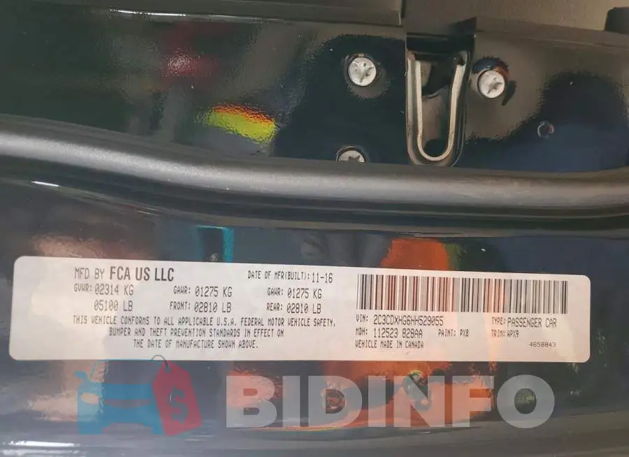 2C3CDXHG6HH529055 Photo# 12