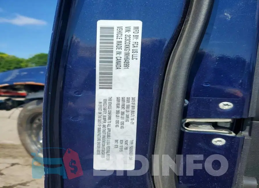 2C3CDXKG1MH648991 Photo# 12