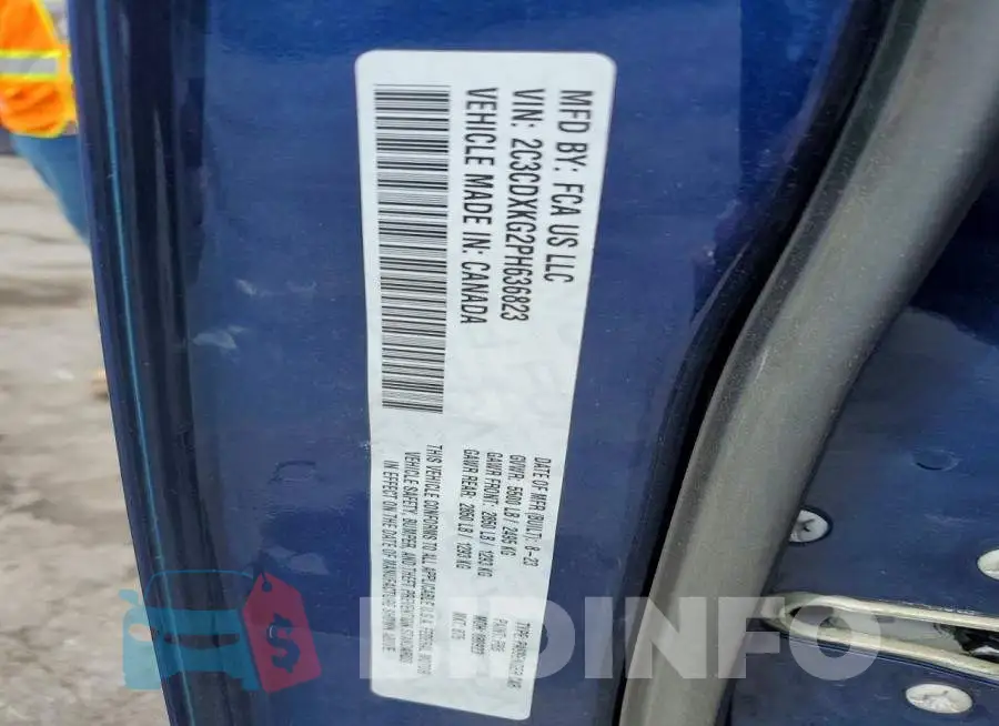 2C3CDXKG2PH636823 Photo# 13