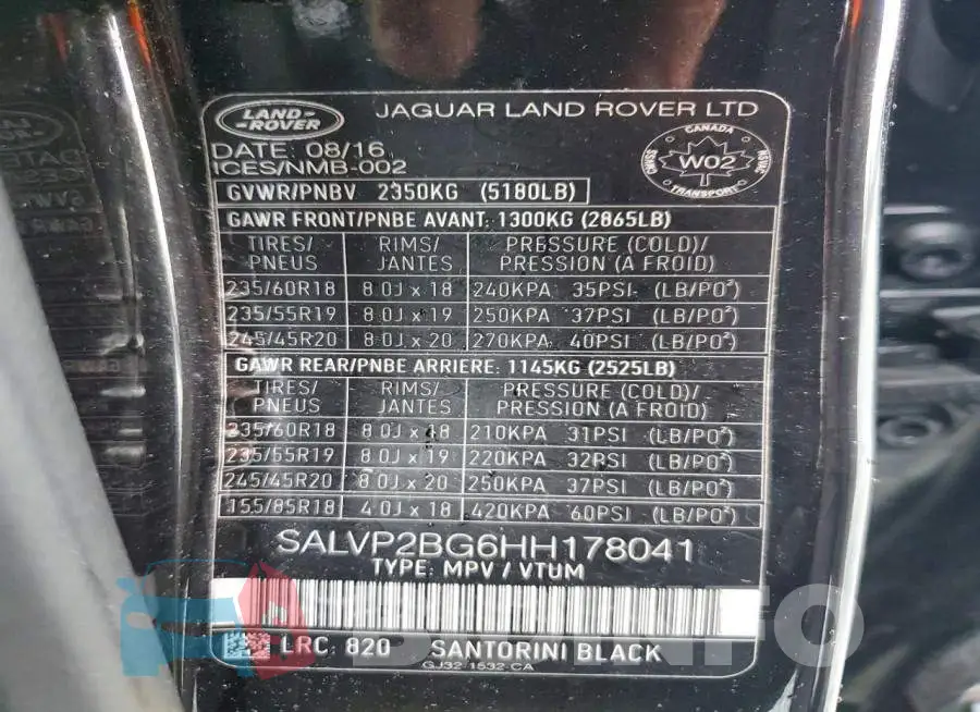 SALVP2BG6HH178041 Photo# 13