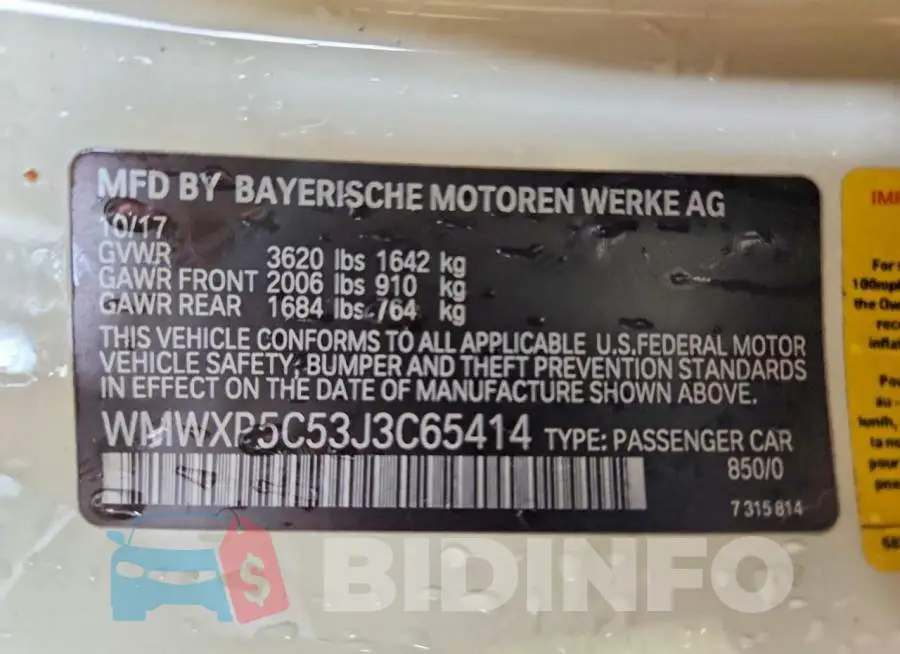 WMWXP5C53J3C65414 Photo# 13