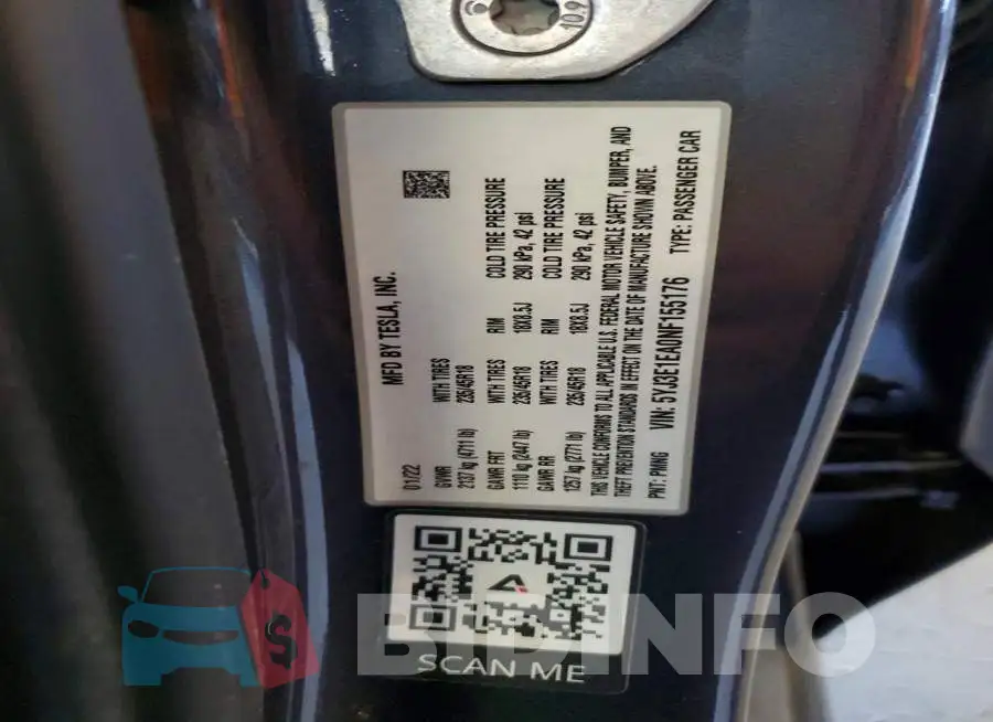 5YJ3E1EA0NF155176 Photo# 12