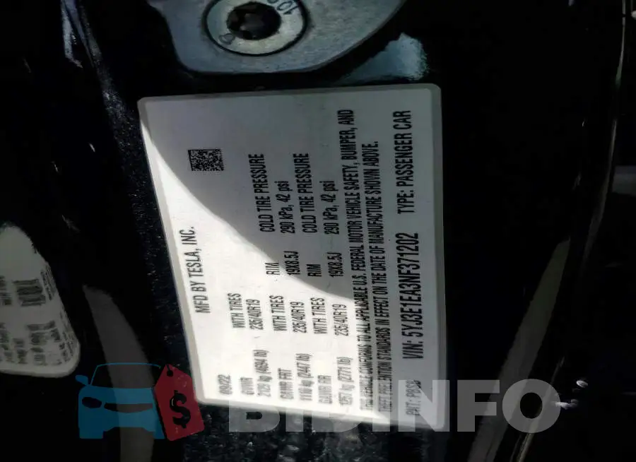 5YJ3E1EA3NF371202 Photo# 12