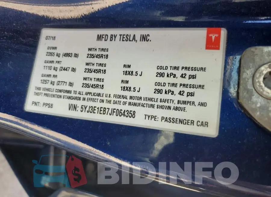 5YJ3E1EB7JF064358 Photo# 12