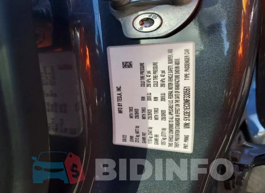 5YJ3E1EC0NF330561 Photo# 12