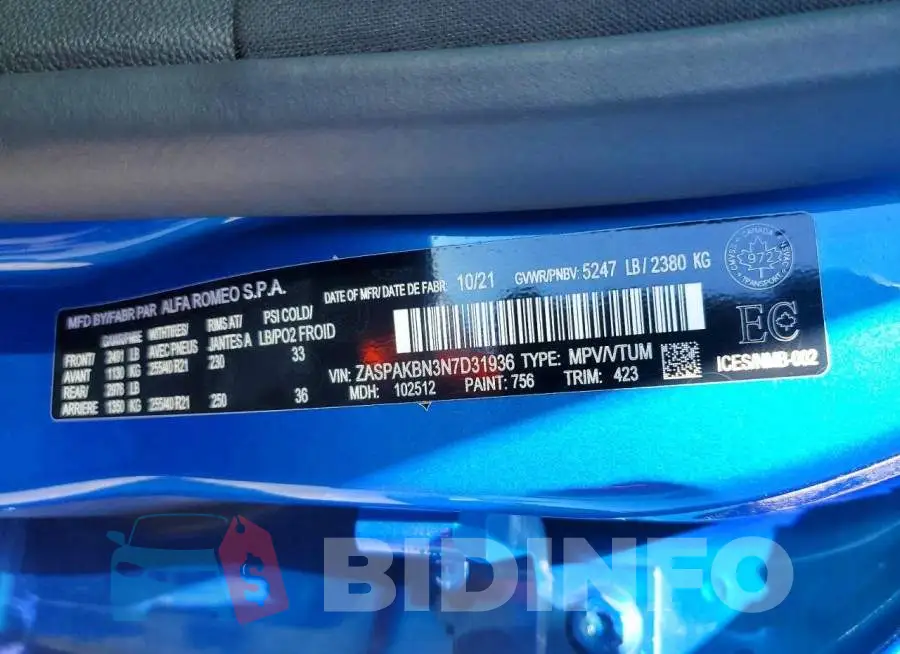 ZASPAKBN3N7D31936 Photo# 14