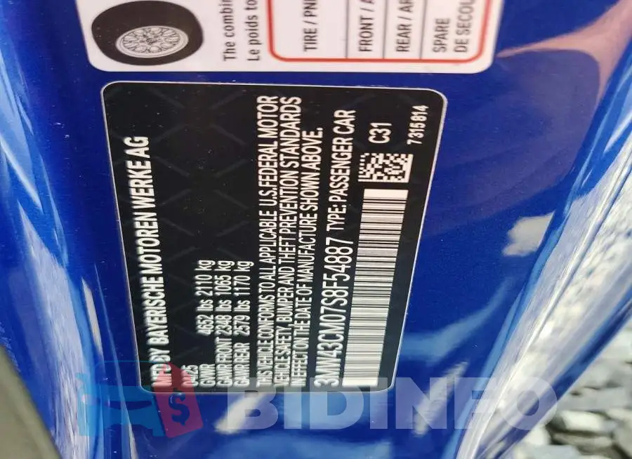 3MW43CM07S8F54887 Photo# 13